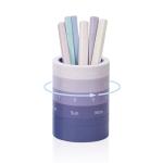 Comix Calender Pen Holder for Desk, Cute Platsic Pencil Holder, Purple Desk Organizer for Home School Office Supplies