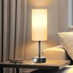 Bedside Table Lamp for Bedroom, 3-Color Small Lamps with Pull Chain, Bedroom Table Lamps for Night stands,Desk Reading Light AC Outlet Nightstand Lamp for Living Room Decor/Dorm/Office Bulb Included