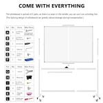 Neatsure Large Rolling Whiteboard on Wheels, 48" x 36" Double-Sided Mobile White Board with Stand, 4' x 3' Portable Standing Magnetic Dry Erase Board Easel for Home Office Classroom School, Silver