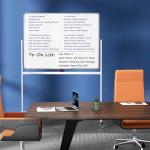 Neatsure Large Rolling Whiteboard on Wheels, 48" x 36" Double-Sided Mobile White Board with Stand, 4' x 3' Portable Standing Magnetic Dry Erase Board Easel for Home Office Classroom School, Silver