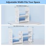 YGYQZ Desk Shelves Desktop Orgnizer Shelf-White Office Organization for Top of Adjustable Desk Organizers and Corner Bookshelf Table Top Shelving Small Hutch Decorations for Women Office