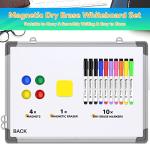 Small Weekly Calendar Dry Erase Whiteboard for Wall, 16" x 12" Magnetic Dry Erase Board, Hanging Double-Sided White Board, Portable Board for List, Kitchen, Planning, Memo, Home, Office