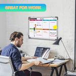 Small Weekly Calendar Dry Erase Whiteboard for Wall, 16" x 12" Magnetic Dry Erase Board, Hanging Double-Sided White Board, Portable Board for List, Kitchen, Planning, Memo, Home, Office