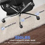 FAMIDOLE Ergonomic Office Chair with Headrest, Lumbar Support, Flip-Up Armrests, Thick Memory Foam Seat - 350lbs Capacity, Adjustable Height for Big & Tall, Perfect for Home Office Studios