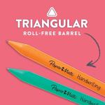 Paper Mate Handwriting Triangular Mechanical Pencil Set with Lead & Eraser Refills, 1.3mm, 8 Count - Back to School, Teacher Supplies, Home, Kids Writing, Fun Barrel Colors