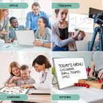 GMAOPHY Dry Erase White Board, 16inX12in Large Magnetic Desktop Whiteboard with Stand, 10 Markers, 4 Magnets, 1 Eraser, Portable Double-Sided White Board Easel for Kids Memo to Do List Desk School