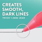 Paper Mate Handwriting Triangular Mechanical Pencil Set with Lead & Eraser Refills, 1.3mm, 8 Count - Back to School, Teacher Supplies, Home, Kids Writing, Fun Barrel Colors