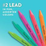 Paper Mate Handwriting Triangular Mechanical Pencil Set with Lead & Eraser Refills, 1.3mm, 8 Count - Back to School, Teacher Supplies, Home, Kids Writing, Fun Barrel Colors