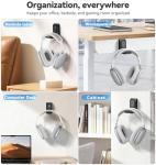 Headphone Stand Wall Mount, Gaming Headset Wall Shelf & Desk Holder, Hook Hanger, for Office / PS5/ XBOX/ PS4 Headset, Must Have Video Game Accessories, Essentials & Gift for Boys & Girls- 1 Pack