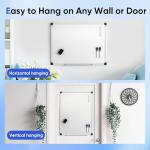 VUSIGN 24" x 18" Magnetic Whiteboard for Wall, Dry Erase Board with Silver Frame, Hanging White Board for Office, Home, School - Includes 1 Eraser, 2 Multicolor Markers & 4 Magnets