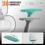 Ergonomic Mesh Office & Gaming Chair with Footrest, High Back Home Office Desk Chair, Comfortable Lumbar Support, 130° Tilt, Adjustable 3D Armrest & 2D Headrest (Grey)