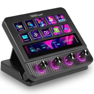 VSDINSIDE Macro Pad, Streaming Deck Stream Controller Soundboard Keypad, Programmable Keys USB Shortcut Keyboard for Gamer Streamer, Audio Mixer for OBS, YouTube, Office Desk Setup, PC, Mac