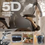 ELABEST X100 Ergonomic Mesh Office Chair with Footrest, Big and Tall Hone Desk Chair with 5D Flip-Up Arms, Adjustable 3D Lumbar Support,Gaming & Executive Computer Chairs