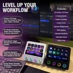 VSDINSIDE Macro Pad, Streaming Deck Stream Controller Soundboard Keypad, Programmable Keys USB Shortcut Keyboard for Gamer Streamer, Audio Mixer for OBS, YouTube, Office Desk Setup, PC, Mac