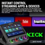 VSDINSIDE Macro Pad, Streaming Deck Stream Controller Soundboard Keypad, Programmable Keys USB Shortcut Keyboard for Gamer Streamer, Audio Mixer for OBS, YouTube, Office Desk Setup, PC, Mac