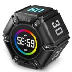 Jack Pomodoro Timer - Productivity Cube, Visual Focus Timer, Mute & Vibration & Adjustable Sound Alert, for Office, ADHD, Study, Work, 3/5/10/25/30/60min & Custom Countdown - Black