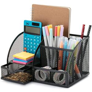 Mr. Pen- Mesh Desk Organizer, Black, Pen Holders Organizers, Desk Pencil Organizer, Pen Holder, Pencil Holder