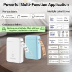 ORGBRO Label Maker Machine with Tape, X1 Portable Bluetooth Mini Label Printer, Support Pre-Cut & Continuous Label, Wireless Small Label Makers with Versatile App for School Home Office Organization