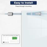 QUEENLINK Magnetic Glass Whiteboard for Wall, 36" x 24" Glass Dry Erase Board, Large Frameless White Board for Home and Office with 1 Marker Tray - Normal White