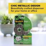 Scotch Magic Stainless Steel Dispenser with 2 Rolls Tape, 3/4 in x 600 in (19 mm x 15.2 m)