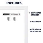 Lightweight 17" x 23" Magnetic Whiteboard Set