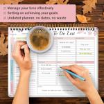 Weekly To Do List Notepad with 52 Undated Sheets（8.5"×11"）- Undated Weekly Desk Planner for Women & Man, School/Office Supplies