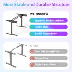 WALKINGDESK 63x24 Inches Electric Standing Desk with Keyboard Tray, Height Adjustable Stand up Desk with 2 Drawers, Ergonomic Sit to Stand with Storage Monitor Stand, Computer Table, Black