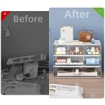 Marbrasse Desk Organizer with 6 Drawers, 3 Tier Stackable Storage Drawers Plastic Makeup Storage, Office Organizers and Storage, Desk Storage Box for Office, School, Home