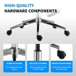 hujusko Mesh Ergonomic Office Chair with Footrest,High Back Mesh Gaming Chair with Lumbar Support,Adjustable Headrest and Armrests for Home Office Desk Chair (Modern, Grey)