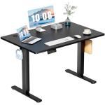 DUMOS 48 Inch Electric Standing Desk Height Adjustable, Sit to Stand Up Computer Workstations Work PC Table Home Office Study Writing Gaming Desks with Memory Presets for Walking Pad, Bedroom, Black