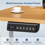 DUMOS 48 Inch Electric Standing Desk Height Adjustable, Sit to Stand Up Computer Workstations Work PC Table Home Office Study Writing Gaming Desks with Memory Presets for Walking Pad, Bedroom, Oak