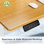 DUMOS 48 Inch Electric Standing Desk Height Adjustable, Sit to Stand Up Computer Workstations Work PC Table Home Office Study Writing Gaming Desks with Memory Presets for Walking Pad, Bedroom, Oak