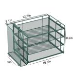 Spacrea Paper Organizer, Desk Organizers and Accessories for Desk with File organizer, Desk Accessories & Workspace Organizers for Catalog & Reference Racks (Dark Green)