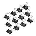 Amazon Basics Sturdy Binder Clips, Office Supplies, Small 0.75 in, Document Organizing, School Supplies, Black, 144 Count