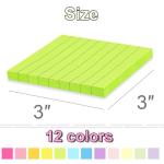 (24 Pack) Lined Sticky Notes 3x3 in,Notepads with Lines,Ruled Stickies Super Sticking Power,Office School Memo Note Pads Bright Colors,Post on Windows Doors,Recyclable,Easy to Write on