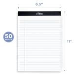 Alitte Legal Notepads 8.5 x 11, Pack of 12 - Perforated Wide Ruled Writing Pad - Premium Thick Paper, No Ink Bleeding - Blank Legal Pads For Home, Office, School, Business - 50 Sheets Per Notebook