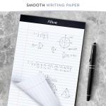 Alitte Legal Notepads 8.5 x 11, Pack of 12 - Perforated Wide Ruled Writing Pad - Premium Thick Paper, No Ink Bleeding - Blank Legal Pads For Home, Office, School, Business - 50 Sheets Per Notebook