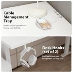 Agilestic 59 Inch L Shaped Standing Desk Adjustable Height, Electric Corner Standing Desk, Sit Stand Computer Table with Splice Board, White