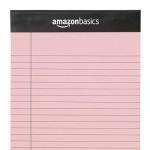 Amazon Basics Narrow Ruled Writing Pads, Perforated, 5" x 8", Multicolor, 6-Pack of 50 Sheets