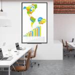 JILoffice Magnetic Whiteboard/White Board, Dry Erase Board 48 x 31 Inch, Black Aluminum Frame Wall Mounted Board for Office Home and School