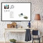 JILoffice Magnetic Whiteboard/White Board, Dry Erase Board 48 x 31 Inch, Black Aluminum Frame Wall Mounted Board for Office Home and School