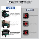 Fizzin Ergonomic Office Chair, 400 LBS Computer Chairs with Adjustable Lumbar Support, Breathable Mesh Desk Chair Ergonomic with Thickened Cushion, Comfy Home Office Desk Chair (Black)