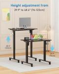 Xyndyx Small Height Adjustable Electric Standing Desk, 31.5" x 23.6" Sit Stand up Desk with Splice Board, Ergonomic Rising Computer Home Office Desk Table with Memory Preset, Black Frame/Black Top