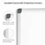 SCRIBANX Magnetic White Board for Wall, 24" x 18" Dry Erase Board Kit with 2 Magnetic Dry Erase Markers, 4 Magnets, Eraser, Pen Tray & Mounting Kit – White Board Dry Erase for Home, Office, School