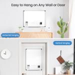 SCRIBANX Magnetic White Board for Wall, 24" x 18" Dry Erase Board Kit with 2 Magnetic Dry Erase Markers, 4 Magnets, Eraser, Pen Tray & Mounting Kit – White Board Dry Erase for Home, Office, School