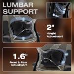 ELABEST X100 Ergonomic Office Chair with Footrest, Big and Tall Home Desk Chair with 5D Flip-Up Arms, Adjustable 3D Lumbar Support,High Back Rolling Computer Chair, Swivel Mesh Chairs (Coffee Break)