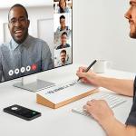 Glass Desktop Whiteboard with Wood Organizer for Small Office Accessories, Aesthetic Desk Dry Erase White Board with Drawer for Home Office Cubicle, Marker & Eraser Included, Yeoux