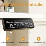 ERGOMAKER Electric Standing Desk, 31.5" x 23.6" Height Adjustable Sit Stand Desk with Splice Board for Home Office, Computer Desk Memory Preset (White Frame, White Desktop)