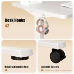 ERGOMAKER Electric Standing Desk, 31.5" x 23.6" Height Adjustable Sit Stand Desk with Splice Board for Home Office, Computer Desk Memory Preset (White Frame, White Desktop)