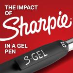 Sharpie S-Gel Gel Pens, Pearl White Body, Black Ink, Medium Point (0.7mm), 12 Count - For Journaling, Writing, Note-Taking, School, Office Supplies